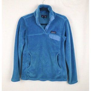 Patagonia Re-Tool Snap-T Pullover Fleece Jacket Women's XS Channel Blue Soft